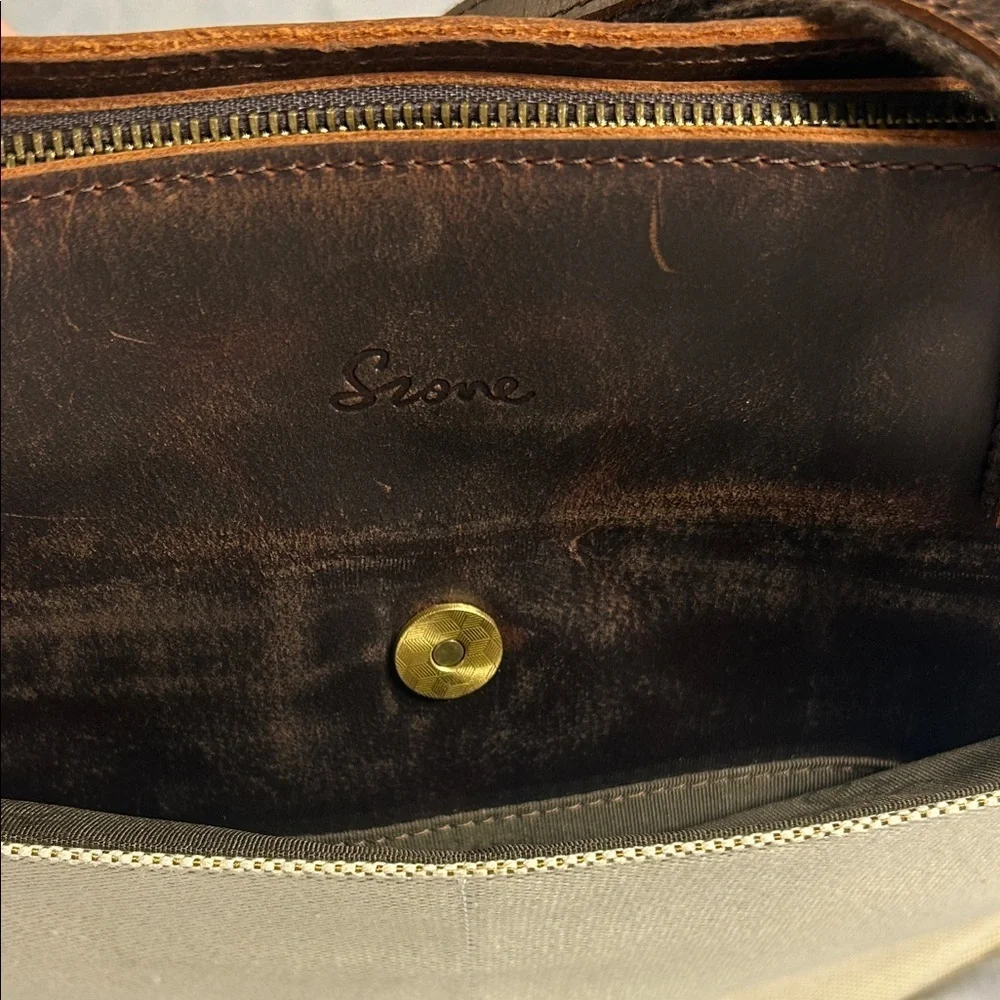 SZone Leather & Canvas Laptop Tote